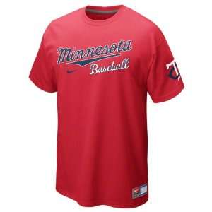  Minnesota Twins Red Nike 2012 Away Practice T Shirt 