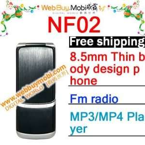  8.5mm thin body design phone fm radio /mp4 player 