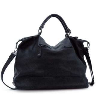 Studded design fashion satchel cross body handbag bag black  