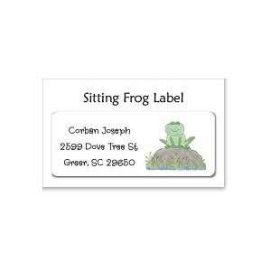  Sitting Frog Label