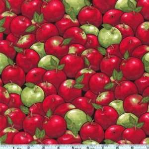  45 Wide Apple Orchard Red/Green Fabric By The Yard Arts 