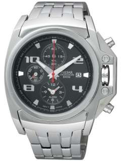 PULSAR MENS STAINLESS STEEL CHRONO DATE CASUAL ALARM PF3839 