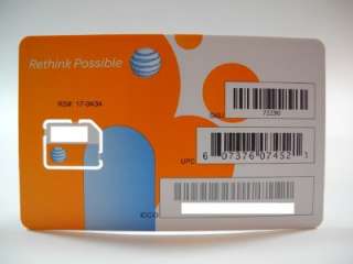   3G Micro SIM Card, Iphone 4 SIM card, iPhone/iPad, ATT SIM, BRAND NEW