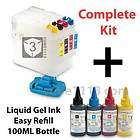 Refillable Ink Cartridges Kit for Ricoh GXE2600 3300 3300N 3350N 5050N 