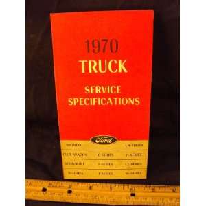   Ford Truck Service Specifications Manual Ford Motor Company Books