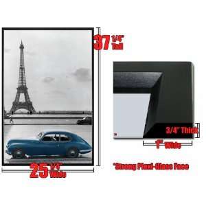 Framed La Voiture Blue France Eiffel Poster FrPp31719  