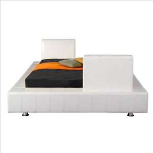   Bundle 72 Pacific Upholstered Bed in White Size King