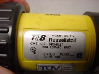 Thomas & Betts Russellstoll 9P54U2T Plugs 50A 250VAC  