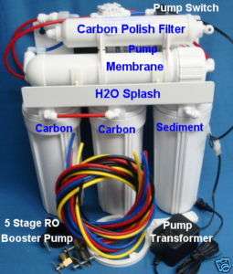   Booster Pump / 80 gpd RO Membrane Reverse Osmosis System Water Filter