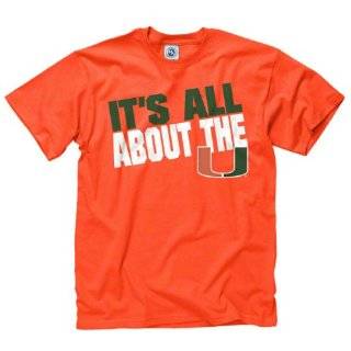 Miami Hurricanes Orange Its All About The U Slogan T Shirt
