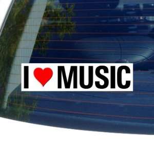  I Love Heart MUSIC   Window Bumper Sticker Automotive