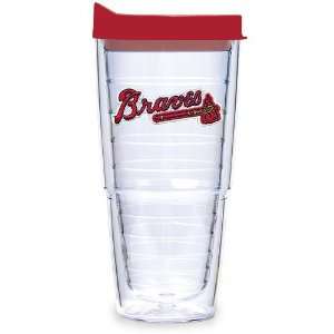 Atlanta Braves Tervis Tumbler 24 oz Cup with Lid  Kitchen 