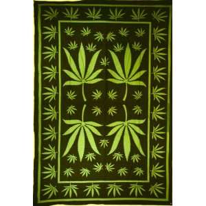  Indian Easy Living 100% Cotton Leaf Tapestry 85 x 95 