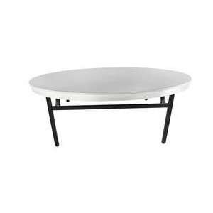  Industrial Grade 4XV72 Table, Folding, Round, Gray/Black 
