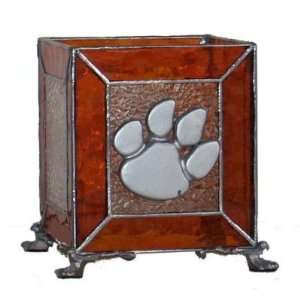    Clemson Tigers Stained Glass Tealight Holder