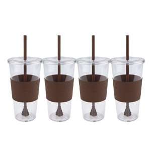  Copco New 4 Pack Sierra Cold Tumbler 24 Oz, Brown 