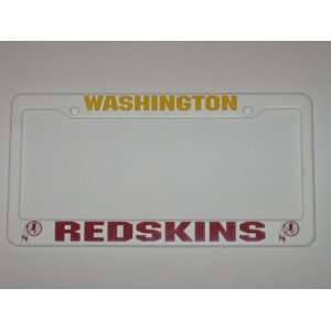  WASHINGTON REDSKINS Team Logo PLASTIC LICENSE PLATE FRAME 