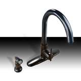 17 Chrome Finish Kitchen Faucet Swivel Pull Down Single Lever Pull 