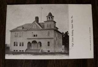 HIGH SCHOOL BUILDING ISLAND FALLS ME Postcard ca.1910  