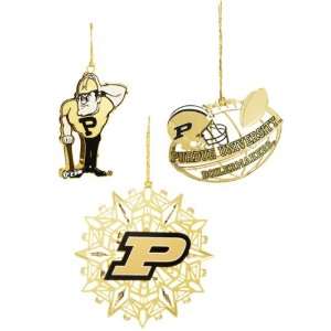Baldwin Purdue University Sports Ornaments, Set of 3 