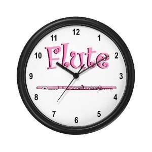  Pink Flute Music Wall Clock by 