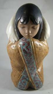 Lladro Porcelain Indian/Eskimo Girl  