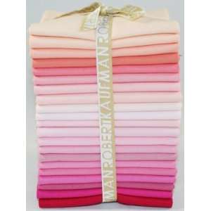  Fat Quarter Bundle  Kona Cotton Solids Pretty in Pink 