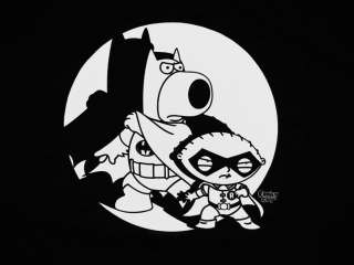   Guy Brian And Stewie Bat Boys Super Heroes Cartoon TV Show T Shirt Tee