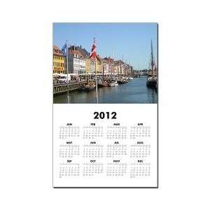  Copenhagen Harbor 2012 One Page Wall Calendar 11x17 inch 