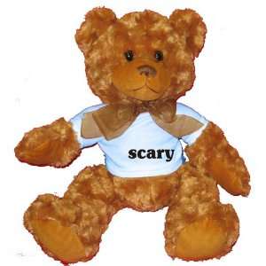  scary Plush Teddy Bear with BLUE T Shirt Toys & Games