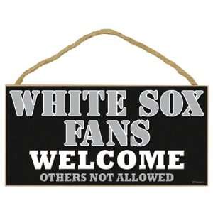  Chicago White Sox Wood Sign   5x10 Welcome Sports 