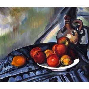  Still Life Fruit and a Jug on a Table by Paul Cezanne 