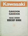 GENUINE KAWASAKI Portable Generator Workshop Manual GA1000A GA1400A