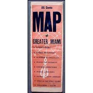  1947 Road Map of Greater Miami, Florida J. Calvin Mills 
