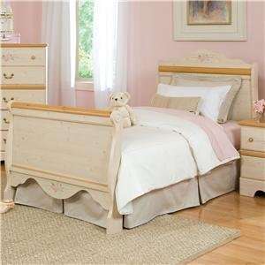   Twin Sleigh Bed In Pine Finish by Standard Furniture