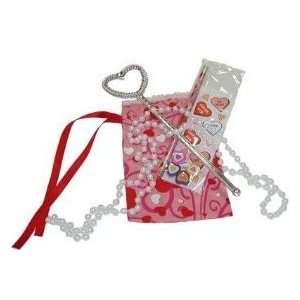  Girls Valentine Gift Favor Goodie Bag Necklace Wand Lot 