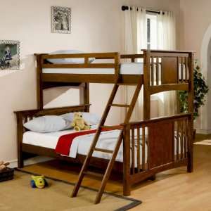  Twin Over Full Size Mission Style Loft Bunk Bed With Solid 