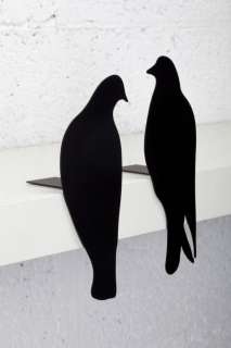 ARTORI Love Birds 2 Metal Decorative Dove Statues Black  