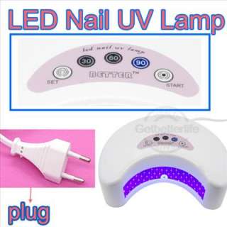 White LED Nail Gel Cure Lamp Harmony UV Dryer Timer 12W  