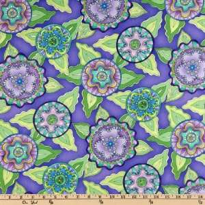  44 Wide Whimsyland Large Flowers Purple Fabric By The 