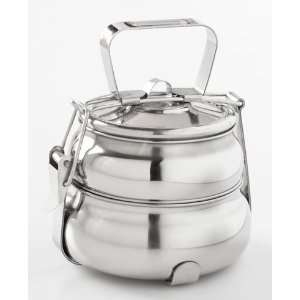 Happy Tiffin, Small 2 Tier Pyramid Tiffin LunchBox, Food Carrier 