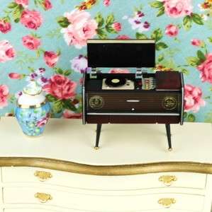 Dollhouse Miniature Music Classic Gramophone CD Player  