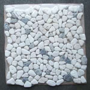  Travertine Mix Emporador Dark Pebble Stone Mosaic Tile 