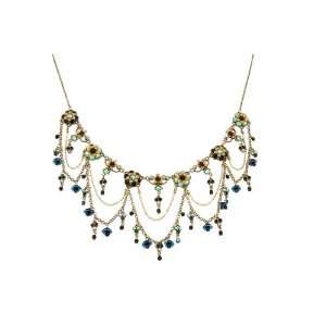  Michal Negrin Impressive Drop Necklace with Beaded Chains 