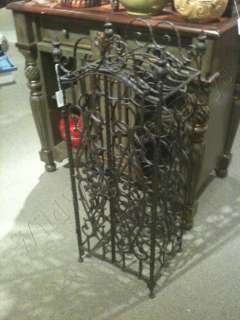 Wrought Iron WINE CABINET Scroll Free Standing Safe  