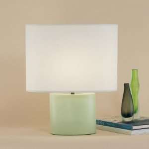Devo Oval Table Lamp Base Soy, Shade White Linen 