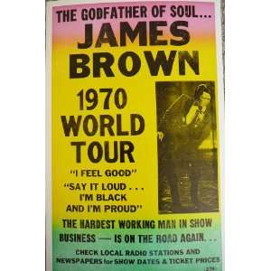  James Brown 1970 World Tour Poster 