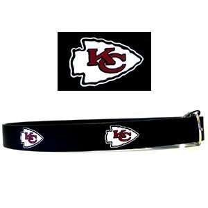 Kansas City Chiefs Embossed Leather Belt   NFL Football Fan Shop 