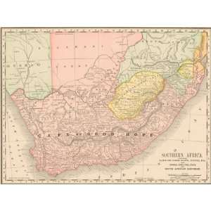    McNally 1893 Antique Map of Southern Africa