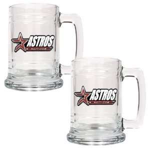 Houston Astros 2pc 15oz Glass Tankard Set  Sports 